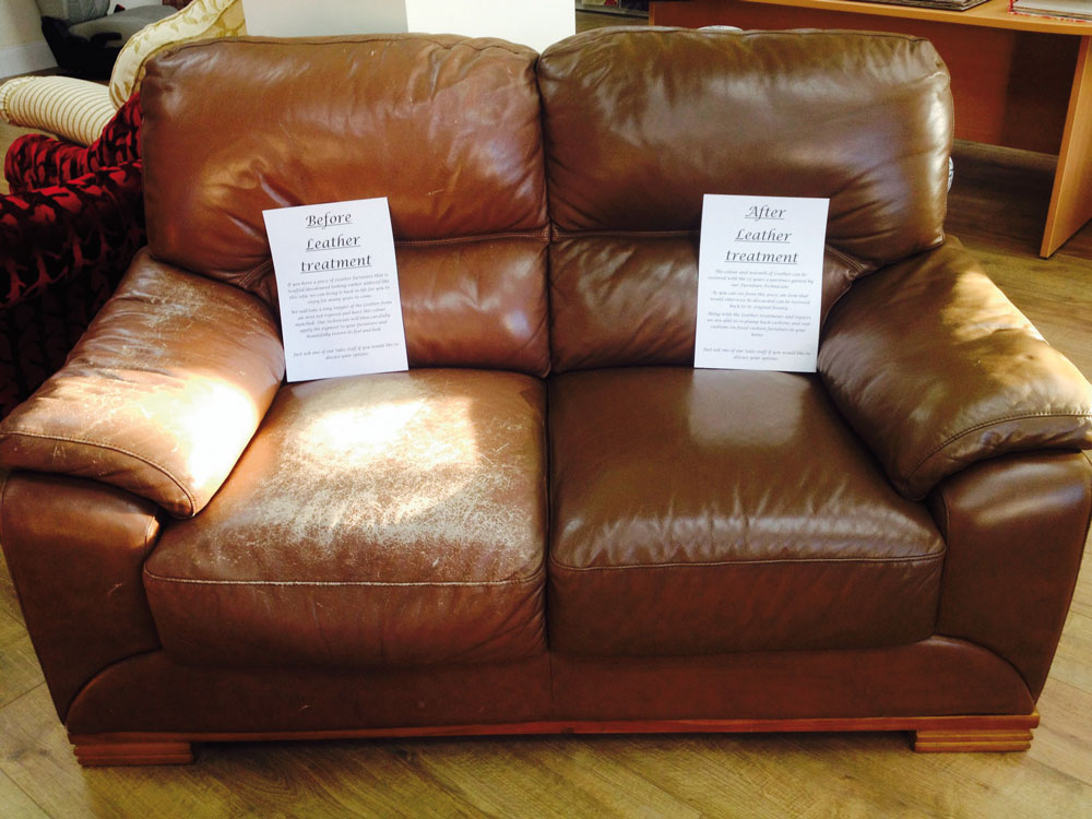 Leather Sofa Setee And Armchair, Worn Leather Sofa Repair
