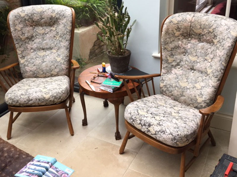 This Ercol chair is looking tired and dated